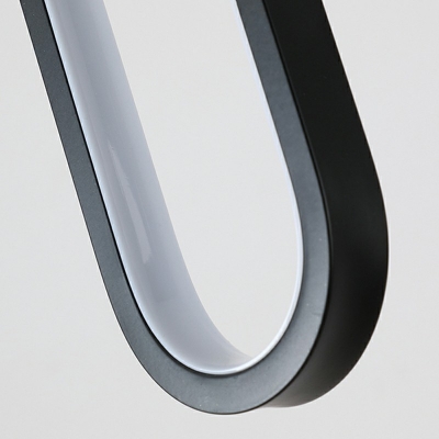 1-Light Pendant Lighting Modernism Style Oval Shape Metal Hanging Ceiling Light