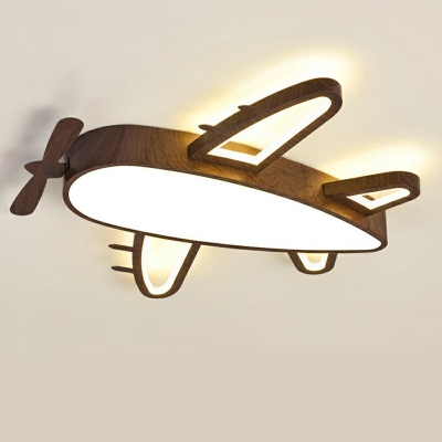 5 Lights Plane Flush Ceiling Light Modern Style Metal Flushmount Lighting in Beige