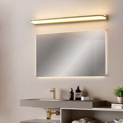 Contemporary Linear Vanity Light Fixtures Metal and Acrylic Led Vanity Light Strip
