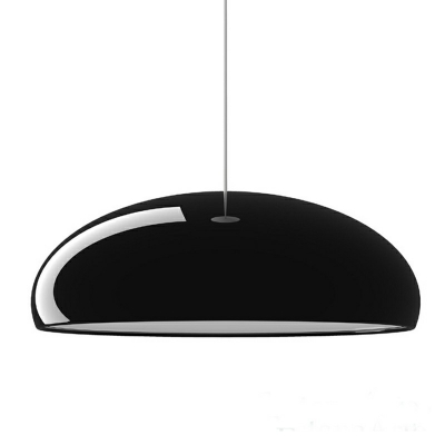 Dome Pendant Lighting Modern Style Metal 1-Light Pendant Lamp in White