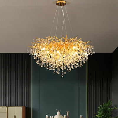 Elegant Tassel Chandelier Pendant Light Modern Hanging Ceiling Lights for Living Room