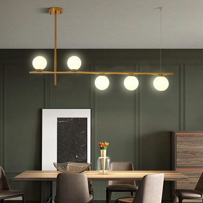 Linear Modern Hanging Pendant Lights Minimalist Island Lighting Fixtures for Living Room