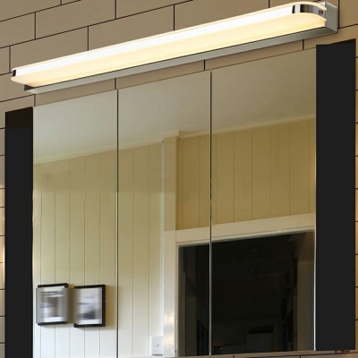 Modern Mirror Light Rectangle Stainless Steel LED Mirror Front Light For Bathroom