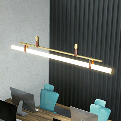 Modern Island Pendant Lights Linear Minimalism LED Hanging Pendant Lights for Dinning Room