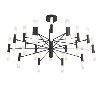 Modern Style Ceiling Chandelier Multi-Light Metal Acrylic Hanging Lamp Kit