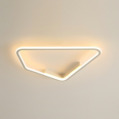 1-Light Flushmount Lighting Modernist Style Geometric Shape Metal Ceiling Light Fixture