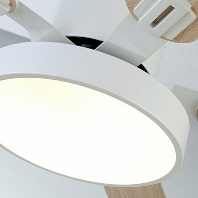 1-Light Ceiling Fan Light Modernism Style Metal Third Gear Ceiling Pendant Lighting
