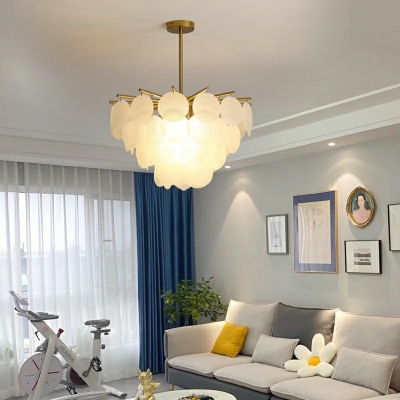 10-Light Chandelier Lamp Contemporary Style Round Shape Metal Hanging Pendant Lights