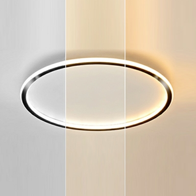 Metal Round Flush Mount Lighting with Acrylic Shade Flush Ceiling Light