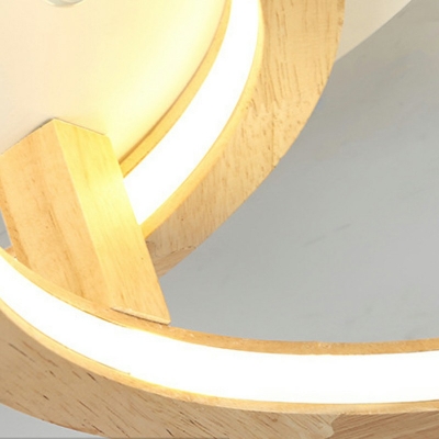 Modern Ring Flush Mount Ceiling Light Fixtures Wood Flush Mount Light