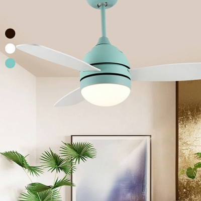 1-Light Ceiling Fan Lighting Modernism Style Metal Third Gear Suspension Light