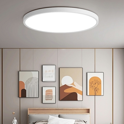 Contemporary Round Flush Mount Light Fixtures Acrylic and Metal Led Flush Light