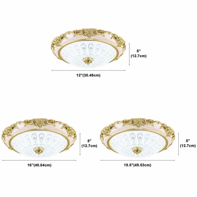 Metal Dome Ceiling Pendant Light Traditional Style 1 Light Pendant Ceiling Lights in Gold