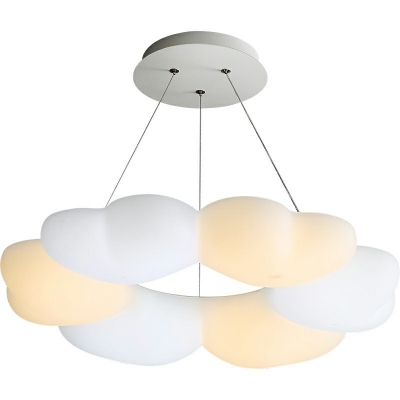 Modern LED Simple Pendant Chandelier Geometry Shape Bedroom Hanging Light
