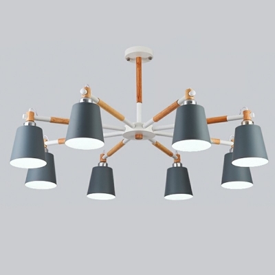 Nordic Style Suspended Lighting Fixture Modern Macaron Chandelier Lamp for Living Room