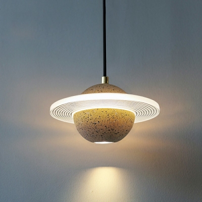 Stone Globe Modern 1 Light Hanging Pendant Lights Minimalism Hanging Lamps for Living Room