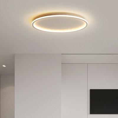 Ultra Thin Flush Mount Light Geometric Metal LED Ceiling Lamp for Living Room