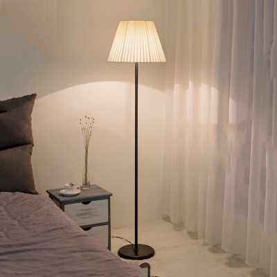 1-Light Floor Lamps Modernism Style Geometric Shape Fabric Floor Lights