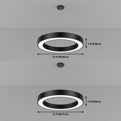 1-Light Pendant Light Fixtures Contemporary Style Round Shape Metal Hanging Lighting