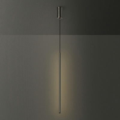 1-Light Pendant Lighting Contemporary Style Linear Shape Metal Third Gear Hanging Light Fixtures