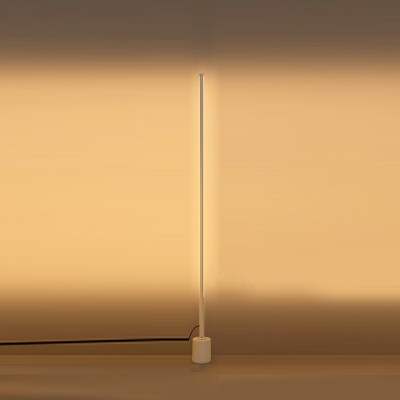 1 Light Standard Lamp Linear Shade Acrylic Floor Stand Lamp for Living Room