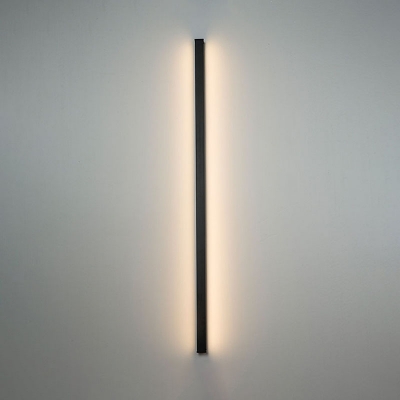 1-Light Wall Light Fixture Contemporary Style Linear Shape Metal Vanity Sconce