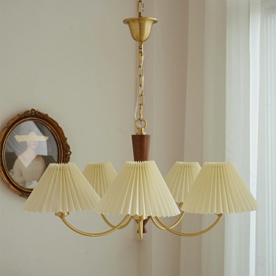 5-Light Hanging Lamp Kit Modernist Style Cone Shape Metal Chandelier Light