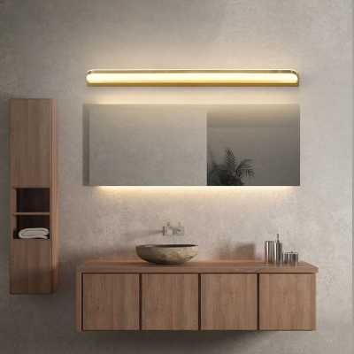 Contemporary Linear Vanity Light Fixtures Metal and Acrylic Led Vanity Light Strip