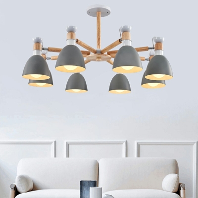 Modern Macaron Chandelier Lighting Fixtures Nordic Style Suspension Light for Living Room