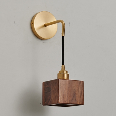 Wall Sconce Lighting Modern Style Wood Wall Light Fixture For Bedroom