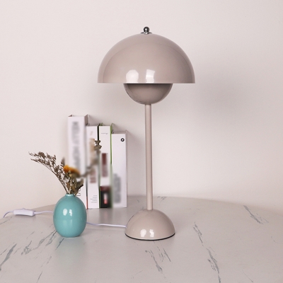 1-Light Dome Table Light Modern Iron Macaron Night Table Lamps for Bedroom