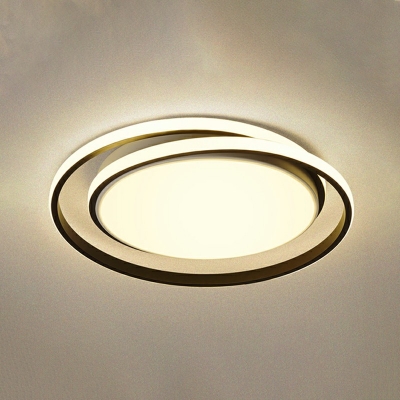 Contemporary Ripples Flush Mount Light Fixtures Acrylic and Metal Led Flush Light