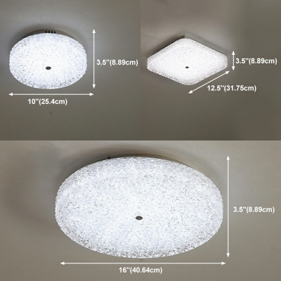 Cryctal Shade Flush Mount Ceiling Light Geometric LED Flush Mount Light