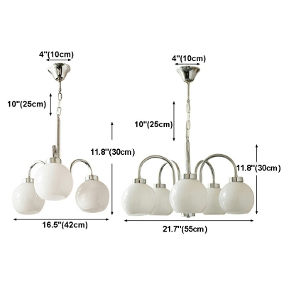 Glass Chandelier Lighting Fixtures Modern Hanging Lamps for Living Room