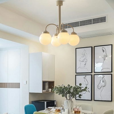 Golbe Suspended Lighting Fixture Metal Modern Chandelier Lighting for Living Room