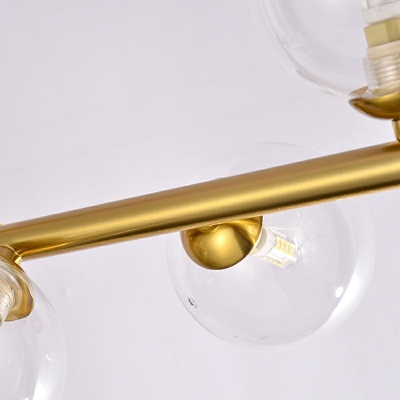 Gold Bubble Island Light Fixtures Modern Style Metal 6 Lights Island Pendants