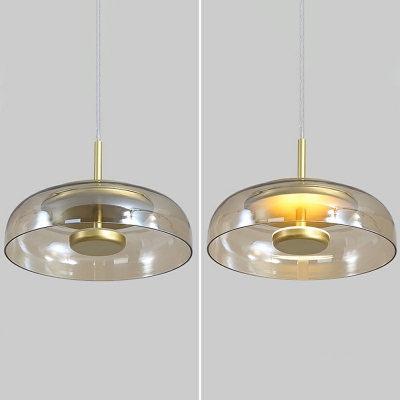 Hanging Light Kit Modern Style Glass Pendant Light for Living Room