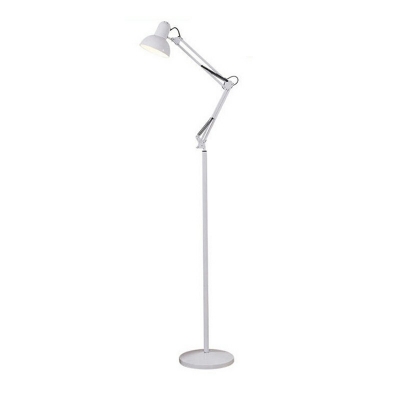 Metal Swing Arm Floor Light Simplicity Single Light Floor Lamp for Bedside