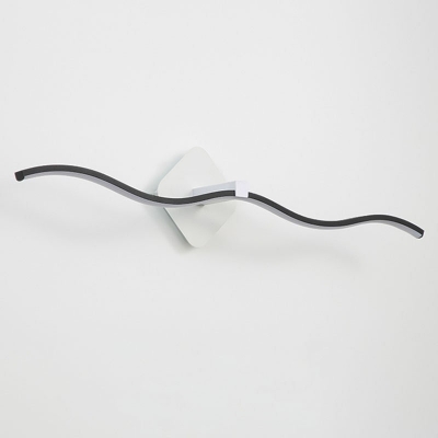 Mid Century Modern Rectangle Vanity Light Fixtures Metal and Acrylic Led Vanity Light Strip