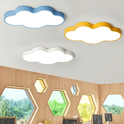 Nordic Style Macaron Ceiling Light Flush Mount Cloud Shape Flush Mount Light