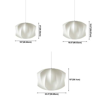 Pendant Lighting Modern Style Silk Hanging Lamp for Living Room
