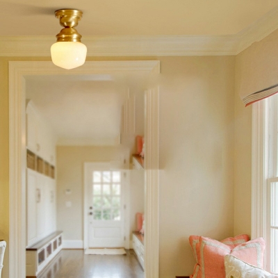 Traditional 1 Light Flush Mount Ceiling Light Fixture Vintage Ceiling Mount Chandelier for Living Room