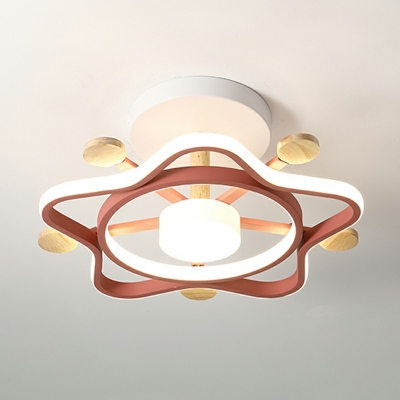Cartoon Led Flush Mount Ceiling Fixture Modern Kid's Room Close to Ceiling Lamp