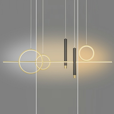 Contemporary Linear Spotlight Island Chandelier Lights Metal Ceiling Pendant Light
