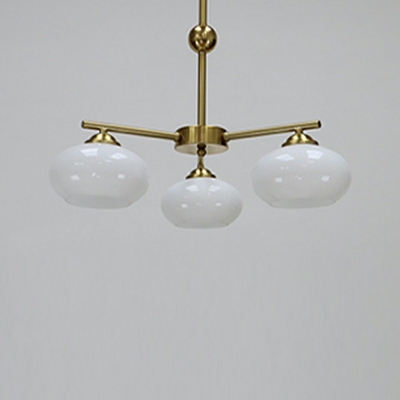 Contemporary Sphere Chandelier Lights Glass Chandelier Light Fixture in Gold