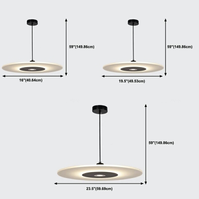 Disk-Like Pendant Lighting Modern Metal 1-Light Pendant Light Fixtures