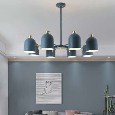 Drum Metal Chandelier Pendant Light Modern Hanging Lamps for Living Room