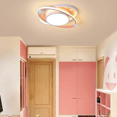 Flush Light Children's Room Style Acrylic Flush Mount Light Fixtures for Living Room
