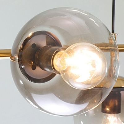 Globe Glass Island Chandelier Lights Industrial Vintage Hanging Pendant Lights for Dinning Room