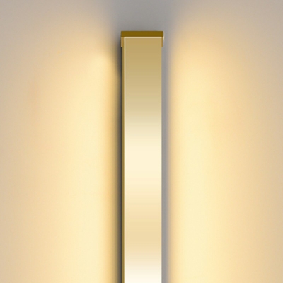 Linear Wall Lighting Fixtures Modern Style Metal 1-Light Wall Lighting Ideas in Gold